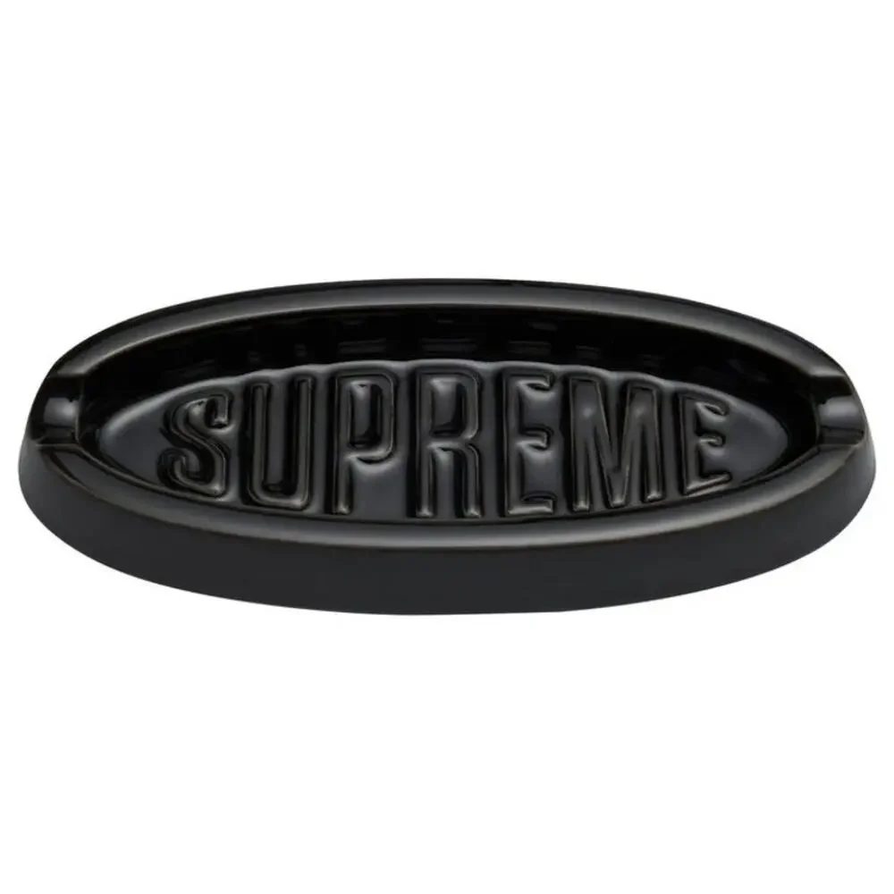 Supreme Oval Ceramic Ashtray Black SS26A134 Raised Logo Tray New in Box